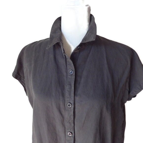 Eileen Fisher Sleeveless Shirtdress/ Drop shoulder/ Tencel-Linen Blend/ XXS - Picture 3 of 10